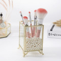 Geometric Glass Makeup Brush Box Holder Jewelry Box